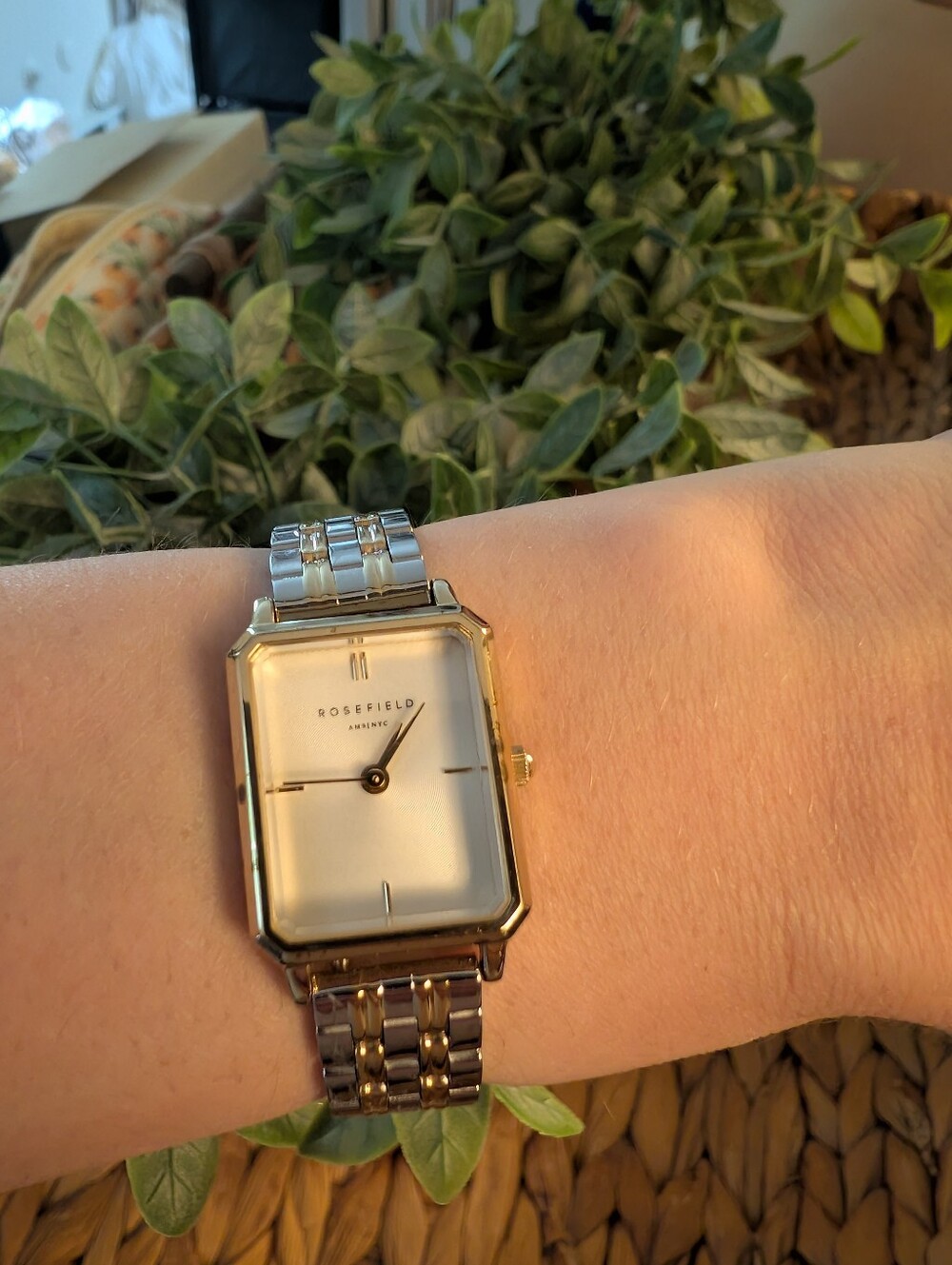 Rosefield Two-Tone XS Octagon Face Watch